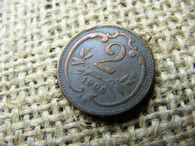 2 Heller, 1906, Korona-pénzveret