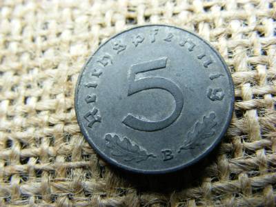 Birodalmi 5 pfennig, 1940, B jelű verőhely