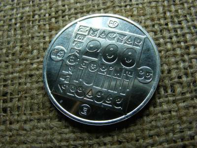 Ezüst 200 forintos érme, 1985, Vadmacka, BU
