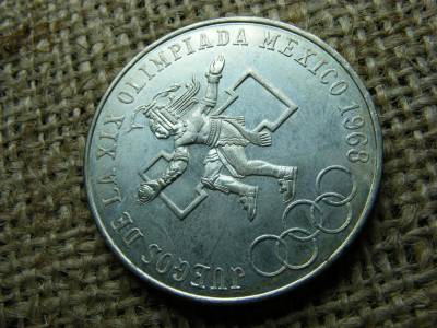 Mexikó, 25 pesos, 1968, ezüst