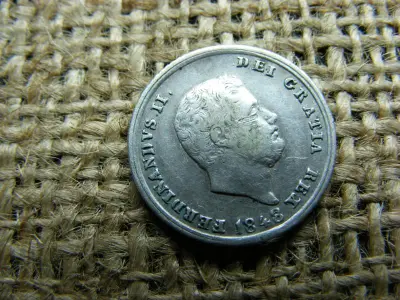 Olaszország, 10 Grana, 1848, Ferdinando II, ritka