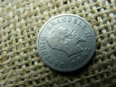 Olaszország 50 Centesimi, 1863, Vittorio Emanuele II