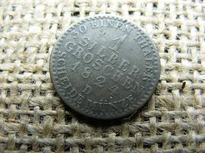 Porosz 1 Silbergroschen, 1824 D, Frigyes Vilmos III