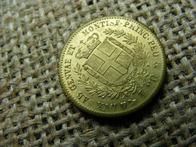 Olaszország 20 líra 1858, Vittorio Emanuele II, utánveret