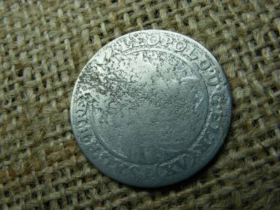 Ezüst Lipót XV krajcár, 1663, Breslau, Szilézia