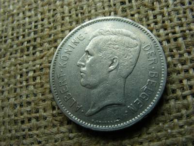 Belgium 5 frank 1930, I. Albert holland szöveg