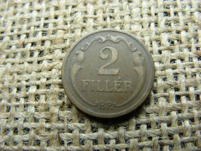 2 fillér, 1928, magyar fémpénz