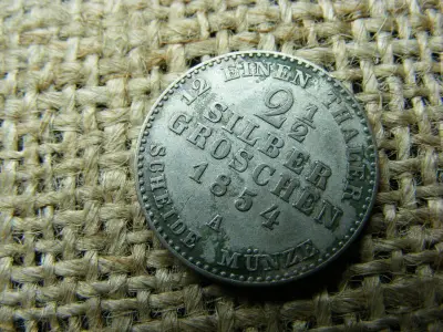Porosz Királyság, 2 1/2 Silbergroschen, 1854 A, Frigyes Vilmos IV