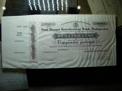 Pesti Magyar Kereskedelmi Bank 100 pengő, 1926-1946