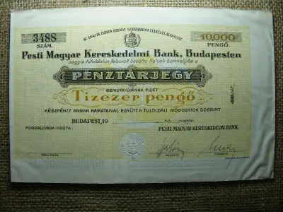 Pesti Magyar Kereskedelmi Bank 10000 pengő, 1926-1946