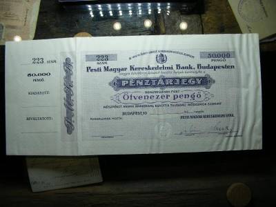 Pesti Magyar Kereskedelmi Bank 50000 Pengő, 1940-es évek