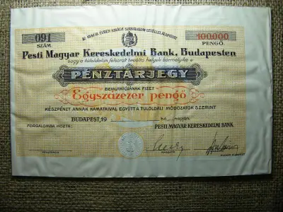 Pesti Magyar Kereskedelmi Bank 100000 Pengő, 1945