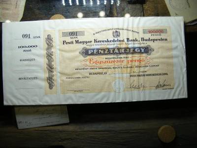 Pesti Magyar Kereskedelmi Bank 100000 Pengő, 1945