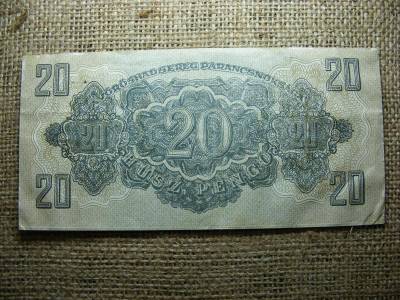 Vörös Hadsereg 20 pengő, 1944, vágáshibás
