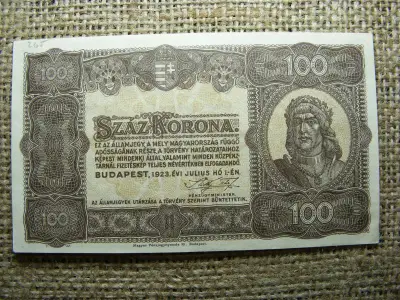 100 korona, 1923, M. pénzjegynyomda