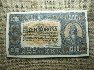 1000 Korona, 1923, Magyar Királyság