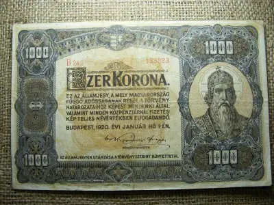 1000 Korona, 1920, Magyar Királyság