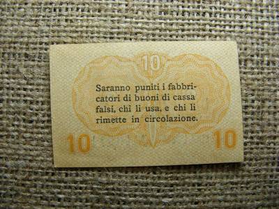 Olaszország 10 centesimi, 1918, papírpénz