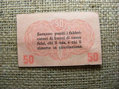Olaszország 50 centesimi, 1918, papírpénz