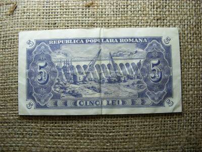 Románia 5 lei bankjegy, 1952
