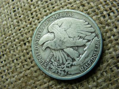 USA, 1/2 dollár, 1943, ezüst