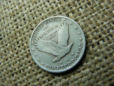 USA, 1/4 dollár, 1923, ezüst