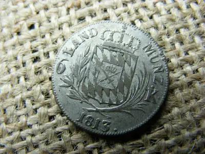 Bajor Ezüst 6 Krajcár, 1813, Maximilian I József