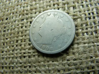 USA 5 centes érme, 1906, V jelzéssel