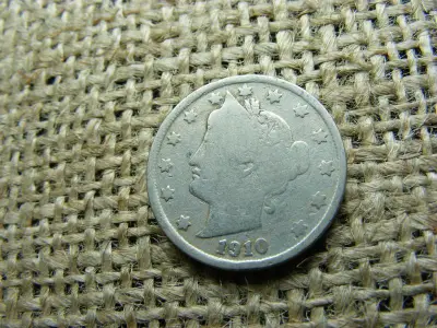 USA 5 centes érme, 1910, V állapot