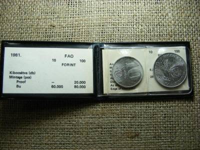 FAO 10 és 100 forint, 1981, ritka tokos pár