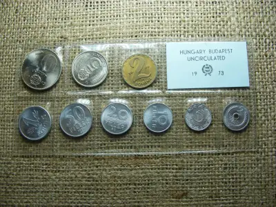 Forgalmi forint és fillér sor, 1973, fóliás