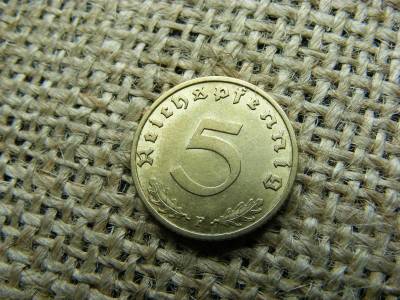 Birodalmi 5 pfennig, 1938, F jelzés