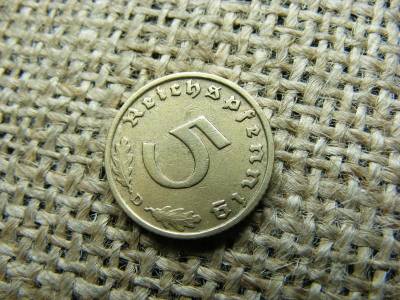 Birodalmi 5 pfennig érme, 1939, D