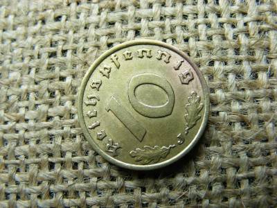 Birodalmi 10 pfennig, 1938 J