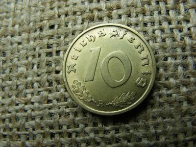 Birodalmi 10 pfennig érme, 1939 B