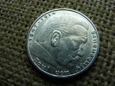 Birodalmi ezüst 5 márka, 1936 A