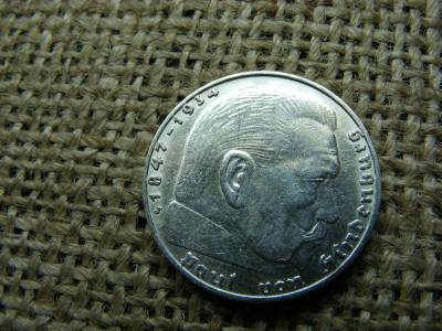 Birodalmi ezüst 2 márka, 1937, J