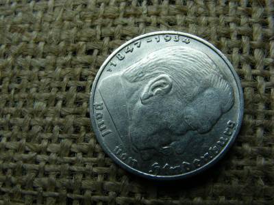 Birodalmi ezüst 2 márka, 1937, F