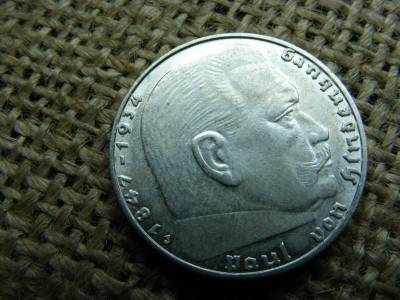 Birodalmi ezüst 2 márka, 1939, J jel