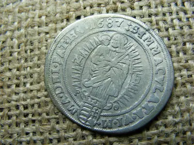 Lipót, 15 krajcár, 1687, ezüst, NB PO, XV