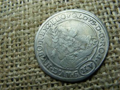 Lipót, 15 krajcár, 1687, ezüst, NB PO, XV