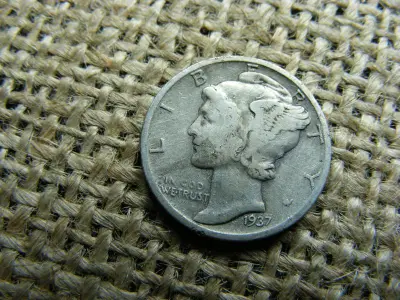 USA ezüst dime, 1937 D