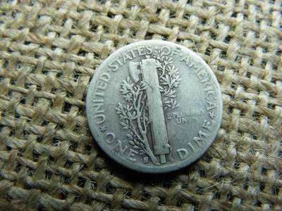 USA ezüst dime, 1943, S jelzés
