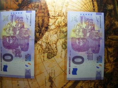 Benyovszky Móric 0 Euró Emlékpénz, 3 db UNC, alacsony sorszám