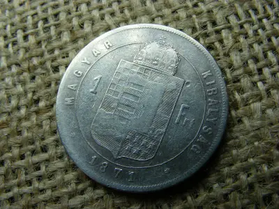 Ezüst 1 forintos érme, 1871, KB