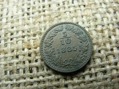 5/10 Krajcár 1885, Egyenes 5, Ferenc József