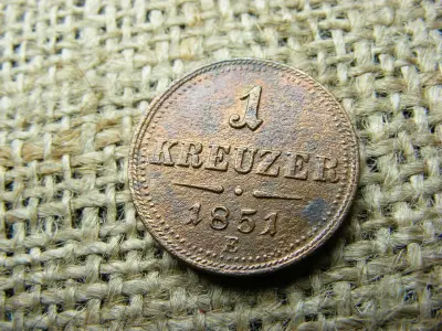 1 Krajcár 1851 E, Ferenc József-kori érme