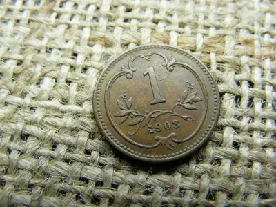 1 heller, 1903, Korona pénzrendszer