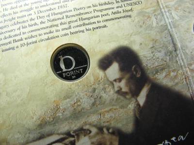 Dísztokos Forgalmi Forint Sor, 2005, József Attila 10 Forint