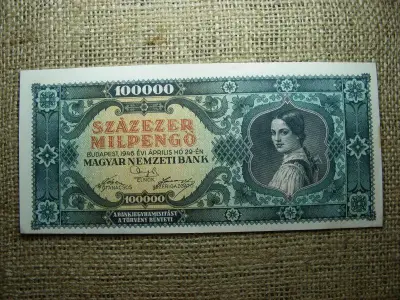 Százezer milpengő bankjegy, 1946